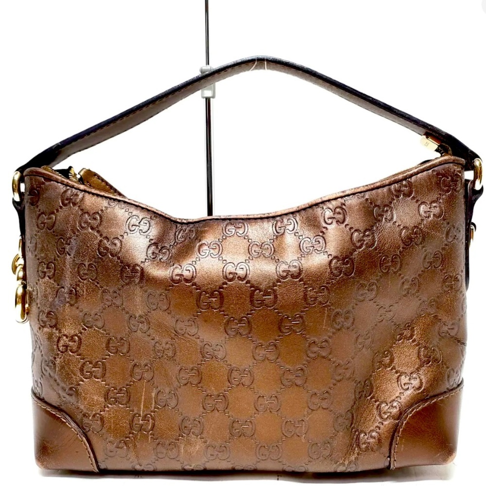 Gucci Chocolate Brown Monogram Shoulder Bag